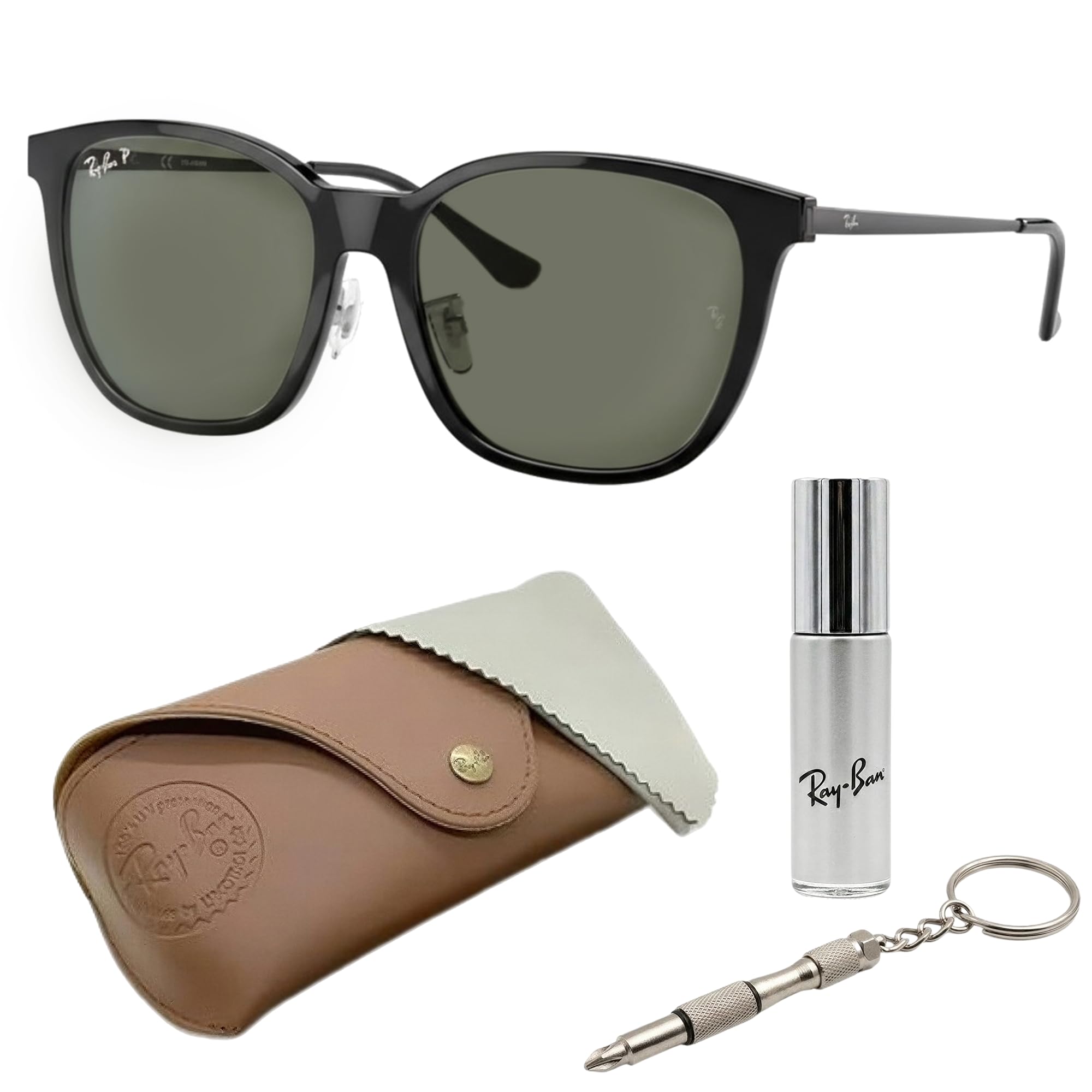 Amazon.co.jp: Ray-Ban(レイバン) RB4333D スクエア型サングラス 男女
